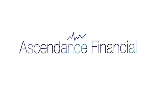 Ascendance Financial logo: purple-to-teal gradient text with a line graph above.
