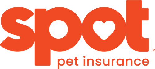 Spot Pet Insurance logo: 'Spot' in orange with a heart for the 'o', 'pet insurance' below.