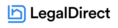 LegalDirect logo with a blue geometric icon featuring stylized L and D letters.